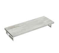 doporro Mensola Sospesa per Lavabo da Appoggio 45x140 cm in Legno Effetto Cemento Chiaro, Consolle da Parete per Bagno con Staffe, Mobile da Bagno Design Industriale Platte02