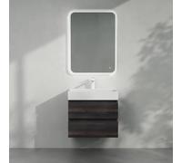 doporro Mobile Bagno Sospeso 60x38x56cm, Mobiletto per Bagno con 2 Cassetti,Seria Verona