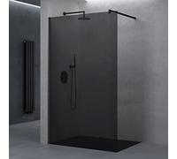 doporro Parete Doccia Walk-In 140x200 cm Senza Porta con Barra Telescopica