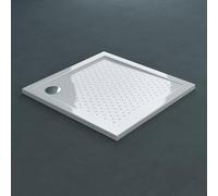 doporro Piatto Doccia in Acrilico Rinforzato 100x100 cm Spessore 4 cm Piatto Doccia Bianco Quadrato con Piletta di Scarico Inclusa (AL02), Design Antiscivolo Lucia01A