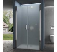 doporro Porta Doccia a 2 Ante Battenti per Nicchia 100x195 cm Alzanti