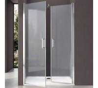 doporro Porta Doccia a 2 Ante Battenti per Nicchia 135x195 cm Alzanti