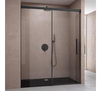 doporro Porta Doccia Scorrevole per Nicchia 130x195 cm con Soft-Close