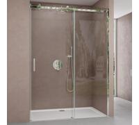 doporro Porta Doccia Scorrevole per Nicchia 160x195 cm con Soft-Close