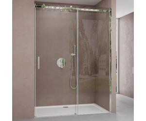 doporro Porta Doccia Scorrevole per Nicchia 160x195 cm con Soft-Close