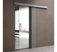 doporro Porta Scorrevole in Vetro per Interni 77,5x215 cm con Binario