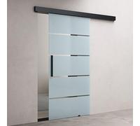 doporro Porta Scorrevole in Vetro per Interni 77,5x215 cm con Binario