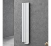 doporro Radiatore Verticale da Bagno 160x31cm, Radiatore a Pannello a Doppio Strato Termoarredo da Parete e Pavimento in Acciaio, Bianco