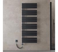 doporro Scaldasalviette Elettrico Bagno con Termostato Digitale e Funzione Timer 159x60cm 1000W Antracite, Termoarredo Elettrico Temperatura Regolabile, Radiatore da Parete Verticale - FN