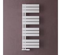 doporro Scaldasalviette Termoarredo da Bagno 104x40 cm per Parete | Colore Bianco, Acciaio al Carbonio, Montaggio a Parete, Riscaldamento ad Acqua Calda, Funzione Portasciugamani
