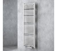 doporro Scaldasalviette Termoarredo da Bagno 140x50 cm per Parete | Colore Bianco, Acciaio al Carbonio, Montaggio a Parete, Riscaldamento ad Acqua Calda, Funzione Portasciugamani