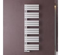 doporro Scaldasalviette Termoarredo da Bagno 159x50 cm per Parete | Colore Bianco, Acciaio al Carbonio, Montaggio a Parete, Riscaldamento ad Acqua Calda, Funzione Portasciugamani