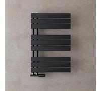 doporro Scaldasalviette Termoarredo da Bagno 76x50 cm per Parete | Colore Antracite, Acciaio al Carbonio, Montaggio a Parete, Riscaldamento ad Acqua Calda, Funzione Portasciugamani