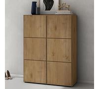 doporro Scarpiera Ingresso Salvaspazio 90x36x120 cm con 12 Ripiani in Legno Marrone Chiaro, Mobile Porta Scarpe Componibile Multiuso per Corridoio o Camera