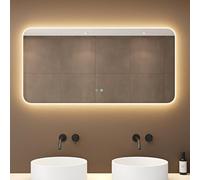 doporro Specchio Bagno LED 60x120 cm Rettangolare Retroilluminato con Touch