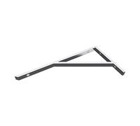 doporro Staffa per Mensola Reggimensola Triangolare 45 cm in Acciaio Inox Cromo, Supporto a L per Scaffali a Muro 450x250 mm, 1 Pezzo - WH02
