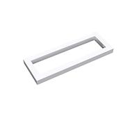 doporro Staffa Reggimensola Rettangolare 40x15 cm in Acciaio Inox Bianco Supporto da Parete per Mensole Lavabi Portasciugamani Resistente e Facile da Installare -WH01