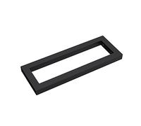 doporro Staffa Reggimensola Rettangolare 50x15 cm in Acciaio Inox Nero Supporto da Parete per Mensole Lavabi Portasciugamani Resistente e Facile da Installare -WH01