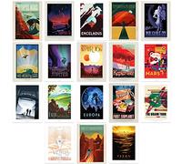 Doppelganger33 LTD NASA Poster Space Exploration Travel Ad Pack x 18 Posters Unframed Art Prints