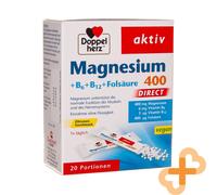 DOPPELHERZ Magnesio 400 Diretto 20 Bustine Complesso Vitamine B Integratore