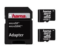 Doppelpack microSDHC 16GB Class 4 + Adapter/Foto