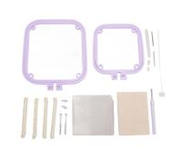 Doppelschicht Stickrahmen Tisch Stickrahmenhalter mit Nadeln für Handarbeiten Projekte Zuhause unterwegs ABS Edelstahl Stoff 1 Set Christmas Gifts (Viola chiaro)