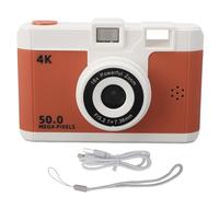 Doppi fotocamere posteriori della fotocamera anteriore da 50 MP 1080p Doppi telecamere compatte con 8x zoom digitale da 2,4 pollici batteria da 800 mAh per la fotografia di (Marrone)
