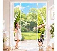 Doppia Apertura Zanzariera Magnetica Bianco 280x190cm Accesso mani libere per un utilizzo comodo e pratico per case che vogliono un flusso naturale tra interno ed esterno