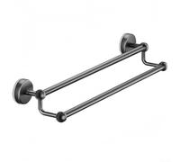 Doppia barra portasciugamani con forte ventosa, per bagno e doccia, senza fori, si adatta a superfici lisce, tra cui piastrelle, vetro e specchi, per organizzare gli asciugamani (barra doppia)