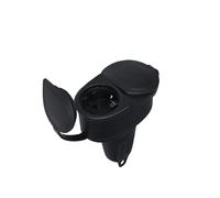 Doppia base mobile in gomma 16A IP44, ideale per collegamento e distribuzione elettrica in esterni e ambienti umidi.