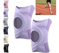 Doppia cinghia crociata ginocchio con 4 stabilizzatori a molla (#B-2pcs) | Manica ginocchio traspirante ultra sottile con sostegno Patella per palestra, corsa, camminare, allenamento, uomini e donne