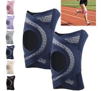 Doppia cinghia crociata ginocchio con 4 stabilizzatori a molla (#D-2pcs) | Manica ginocchio traspirante ultra sottile con sostegno Patella per palestra, corsa, camminare, allenamento, uomini e donne