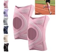 Doppia cinghia crociata ginocchio con 4 stabilizzatori a molla (#F-2pcs) | Manica ginocchio traspirante ultra sottile con sostegno Patella per palestra, corsa, camminare, allenamento, uomini e donne