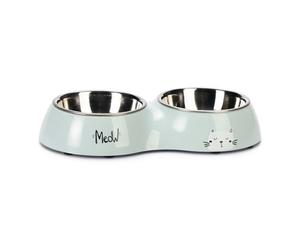 Doppia ciotola per gatti Karlie Rana - 2 x 200 ml