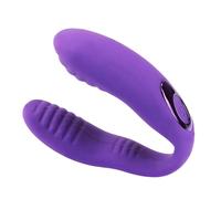 Doppia coppia vibratore anale Clit G-Spot Clitorale stimolazione partner giocattolo a forma di U indossabile morbido silicone impermeabile ricaricabile