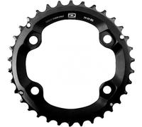 Doppia corona esterna MTB origine Shimano 4BRA DEORE M6000 10V. Noir
