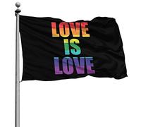 Doppia Cucitura Bandiera Con Occhielli Bandiere Da Giardino Love Is Love 90X150Cm Bandierine Per Esterno All'Aperto Celebrazione