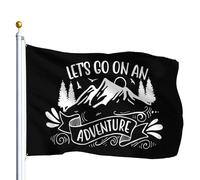 Doppia Cucitura Bandiera Let'S Go On An Adventure Bandiere Da Balcone Resistente Allo Scolorimento Striscioni Di Bunting Per Parata Decorazione Bar 90X150Cm