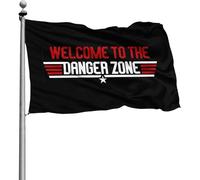 Doppia Cucitura Bandiera Personalizzata Bandiera Pirata Welcome To The Danger Zone 90X150Cm Bandiere Da Giardino Per Bar Decorazione Parata
