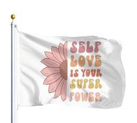 Doppia Cucitura Bandiera Pirata S Love Is Your Super Power Bandiere Da Giardino Resistente Allo Scolorimento Flag Per Celebrazione Esterno Balcone 90X150Cm