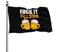 Doppia Cucitura Bandierine Con Occhielli Bandiera Pirata Fuck It Let'S Drink Beer 90X150Cm Flags Per Balcone Esterno Conferenza