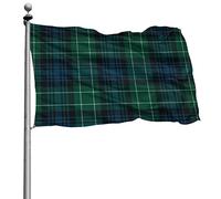 Doppia Cucitura Flags Con Occhielli Bandiere Da Giardino Dark Blue And Green Campbell Clan Tartan 90X150Cm Bandierine Per Bar Ristoranti All'Aperto