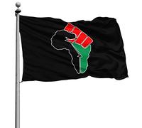 Doppia Cucitura Flags Decorative Bandiere Da Giardino Black Power Fist Pan African Colors Flag 90X150Cm Bandierine Per Ristoranti Bar Decorazione