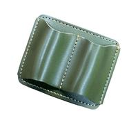 Doppia custodia per penna in pelle PU stile retrò con facile apertura e chiusura per il posto di lavoro, supporto per borsa, clip