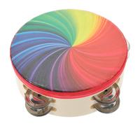 Doppia Di Tamburi Ad Anello Arcobaleno Bambino Tamburello Percussione
