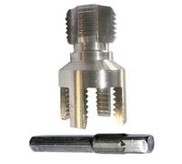 Doppia dimensione tubo filettato kit taglierina 1/2 "e 3/4" struttura in acciaio al carbonio fusto esagonale adatto per trapani poteri filo di acciaio al carbonio setter adatto