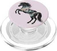 Doppia esposizione Wild Horse Inverno Foresta Paesaggio PopSockets PopGrip per MagSafe