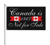 Doppia faccia Bandiera da giardino Canada Is Not For Sale 1867 Flag eventi all'aperto Bandiera in poliestere 3x5 Ft per Decorazioni percortile,Decorazioni perpatio