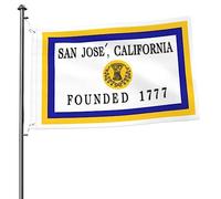 Doppia faccia Bandiera da giardino Flag Of San Jose, California (1969-1984) Resistente alle intemperie Bandiera in poliestere 3x5 Ft per dormitori,Feste e celebrazioni