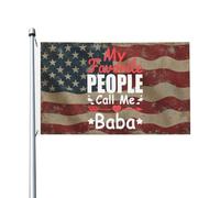 Doppia faccia Bandiera da giardino My Favorite People Call Me Baba Flag eventi all'aperto Bandiera in poliestere 3x5 Ft per Decorazioni perpatio,Decorazioni percortile